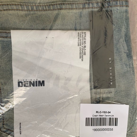 Richie Le Collection:RLC-102-34 CREAM WASH DENIM - Picture 3 of 6